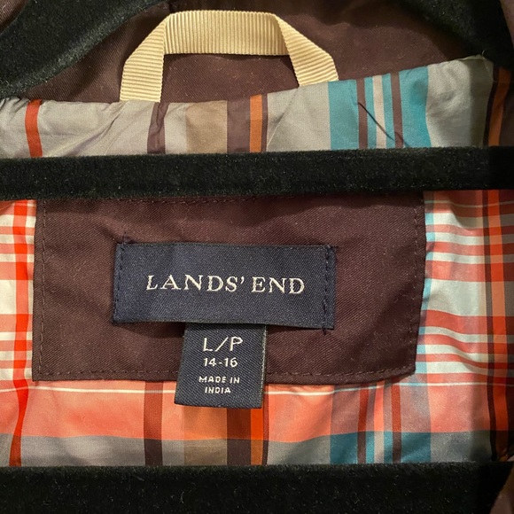 Lands' End Jackets & Coats Deep Burgundy Lands End Womens Trench